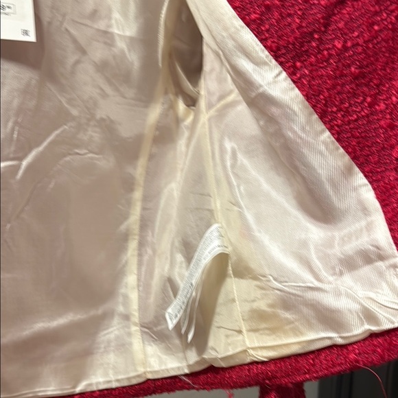 Zara Women's Dark Pink Tweed Jacket - Picture 5 of 10